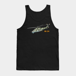 Russian Soviet Attack Helicopter Mi-24 Tank Top